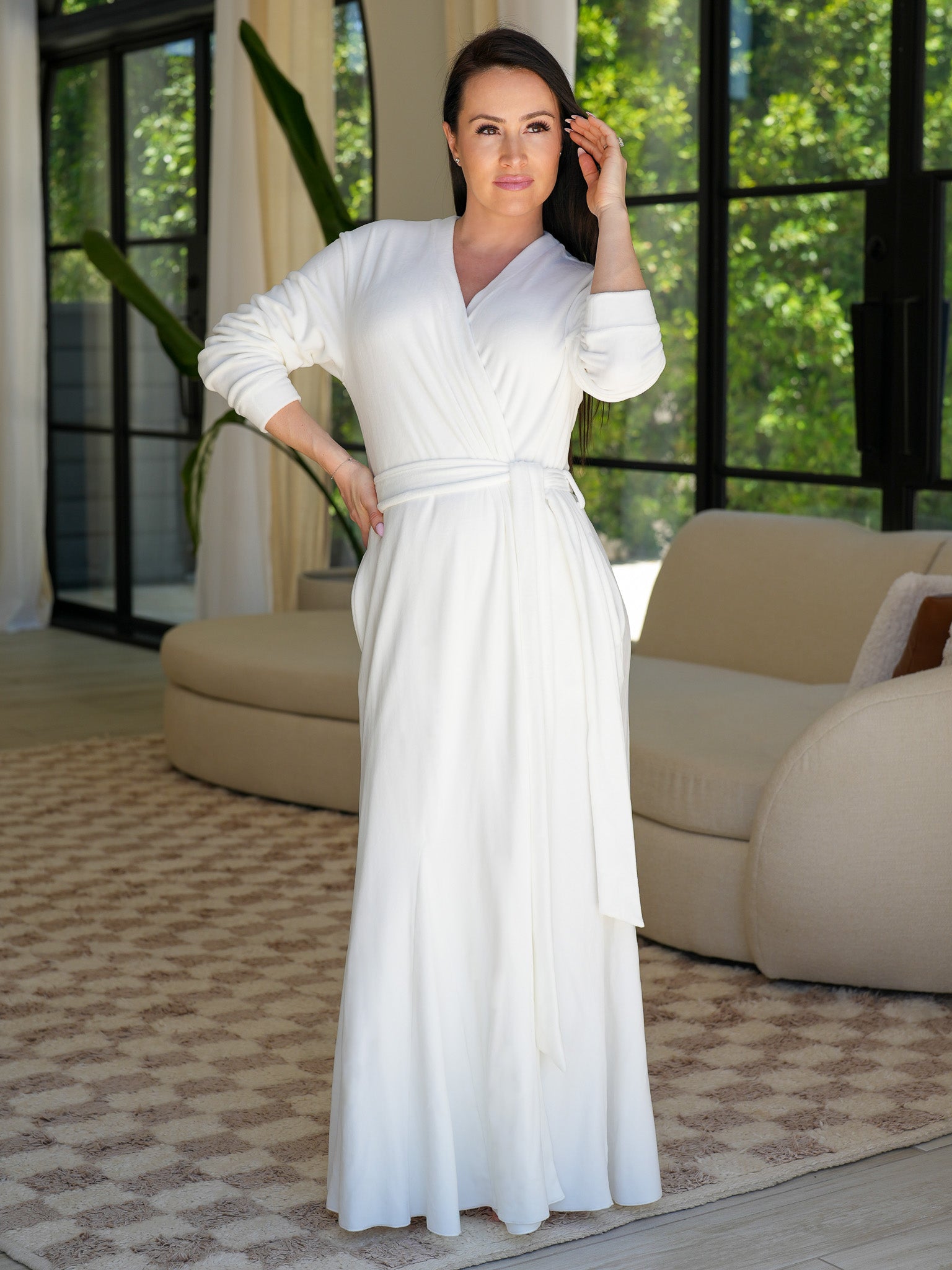 Glam Robe Pattern Ivory Glam Robe - Sexy Little Robe